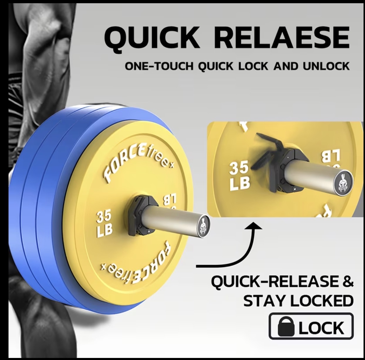 One-touch lock. One-touch free.